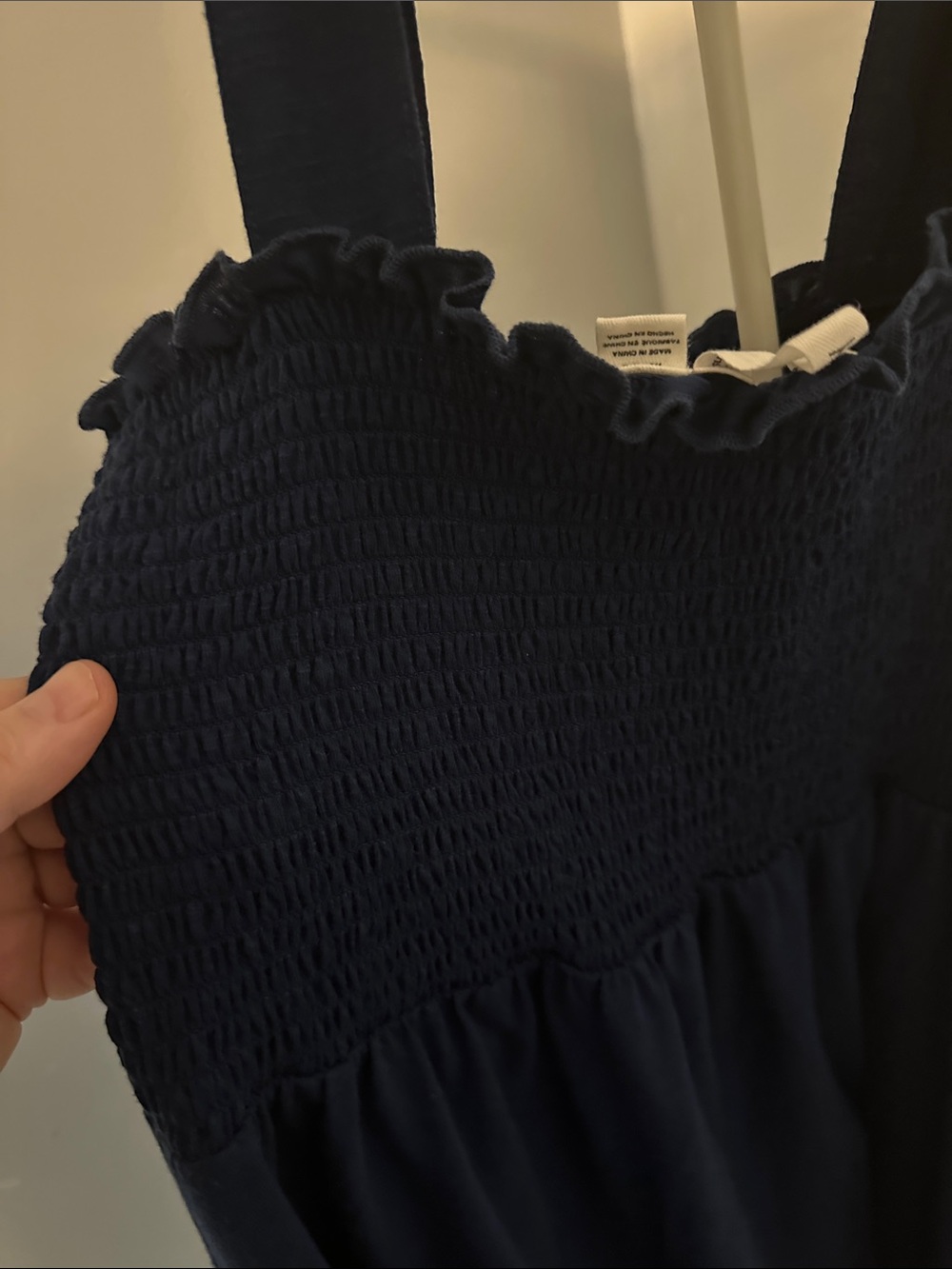 Roxy Navy Smocked Ruffle Strap dress - Picture 5 of 6